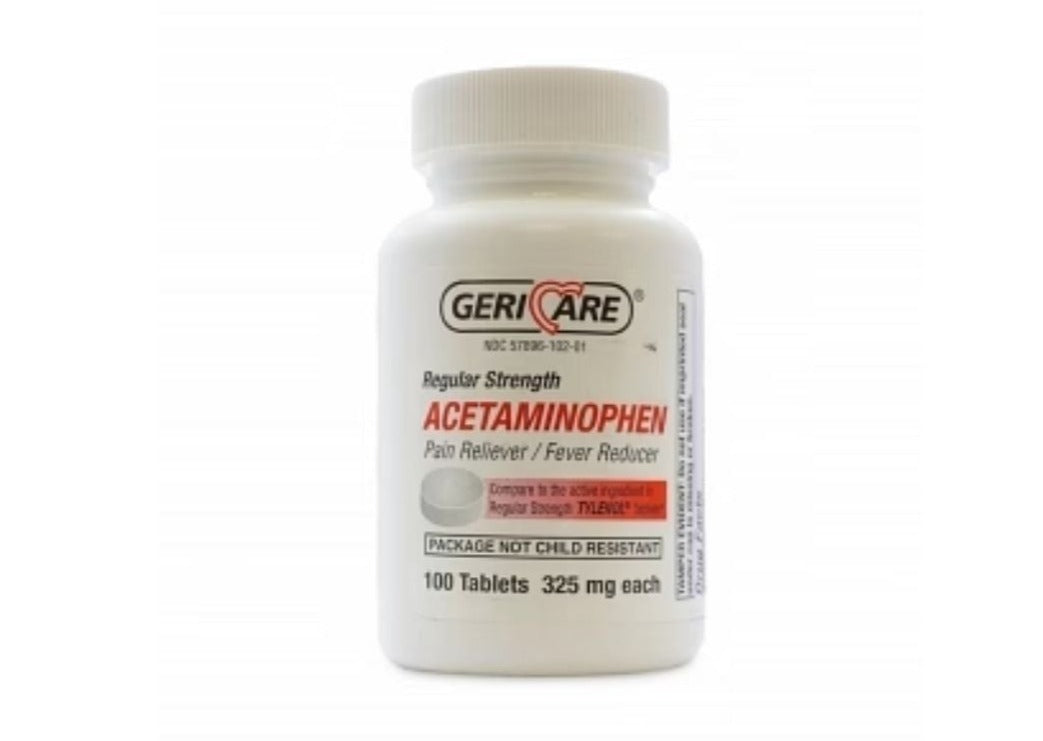 Acetaminophen (Tylenol), 325 MG, 100 Tab – Beachwood Medical Supplies