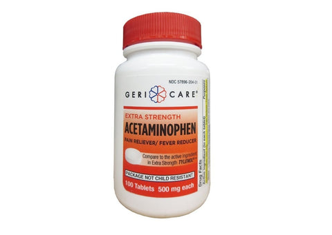Acetaminophen (Tylenol), 500 MG, 100 Tab