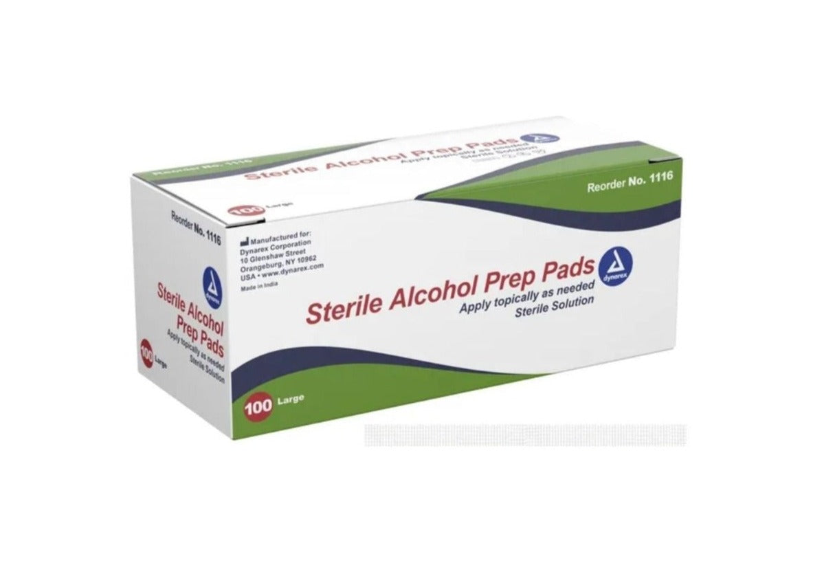 Alcohol Prep Pads, LARGE, 100/ Box