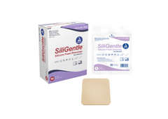Dressing Self Adherent Silicone Foam Dressing, SiliGentle, 4x4"10/Box