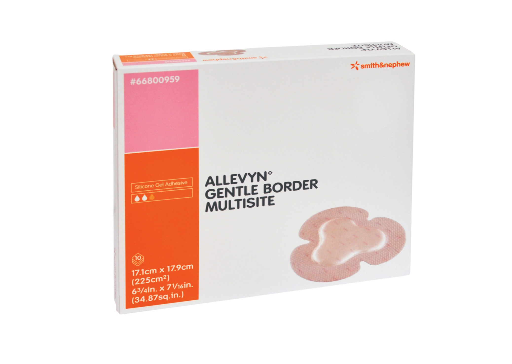 Foam Dressing Allevyn Gentle Border 6-3/4 X 7-5/8 Inch With Border Film Backing Silicone Gel Adhesive Multisite Sterile
