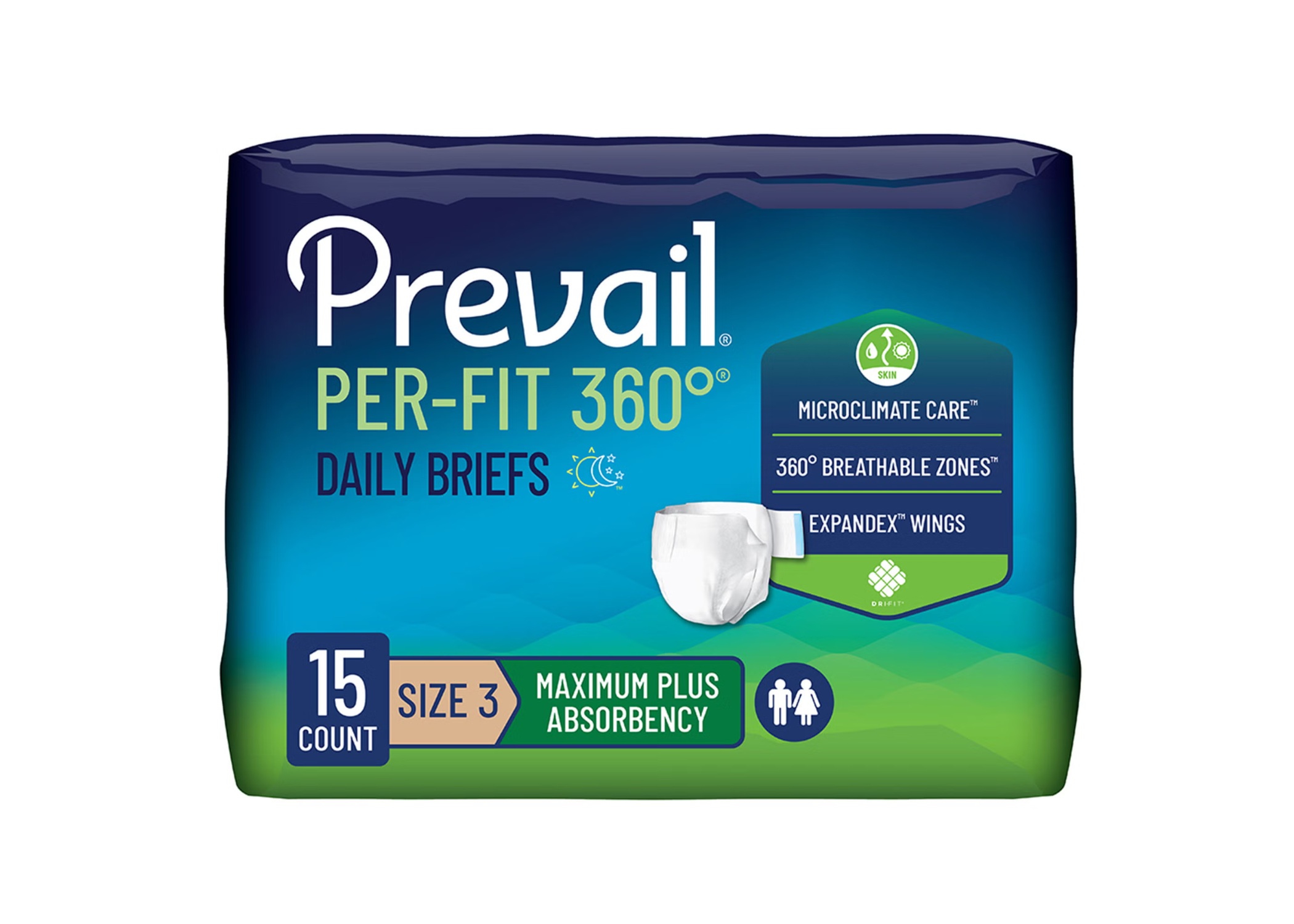 Brief Prevail Per-Fit 360, Size 3 58"-70" 60/Cs