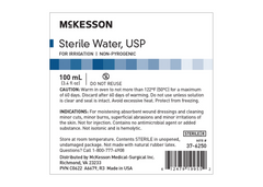 Sterile Water for Irrigation, 100 ML  48/CS