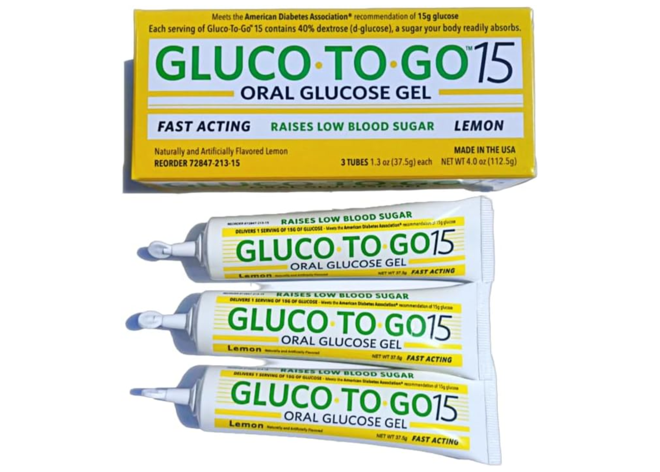 GLUTOSE 15 LEMON GEL 3X37.5GM