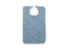 BIB, ADULT, TERRU, HOOK & LP, 10 OZ, WHT, 18X30, 1DZ