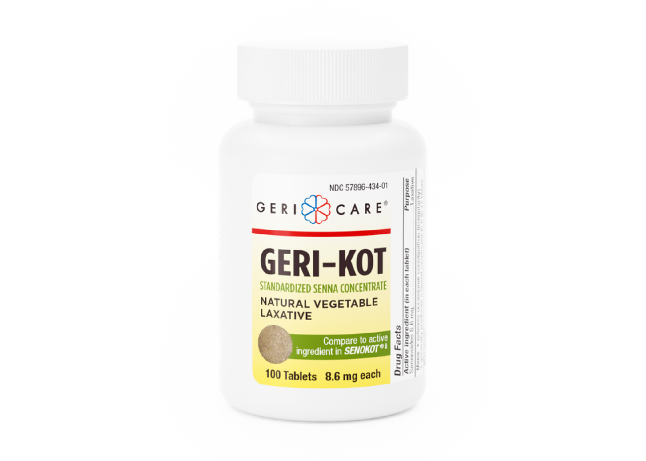 Senna, 8.6 MG, 100 Tablets per Bottle