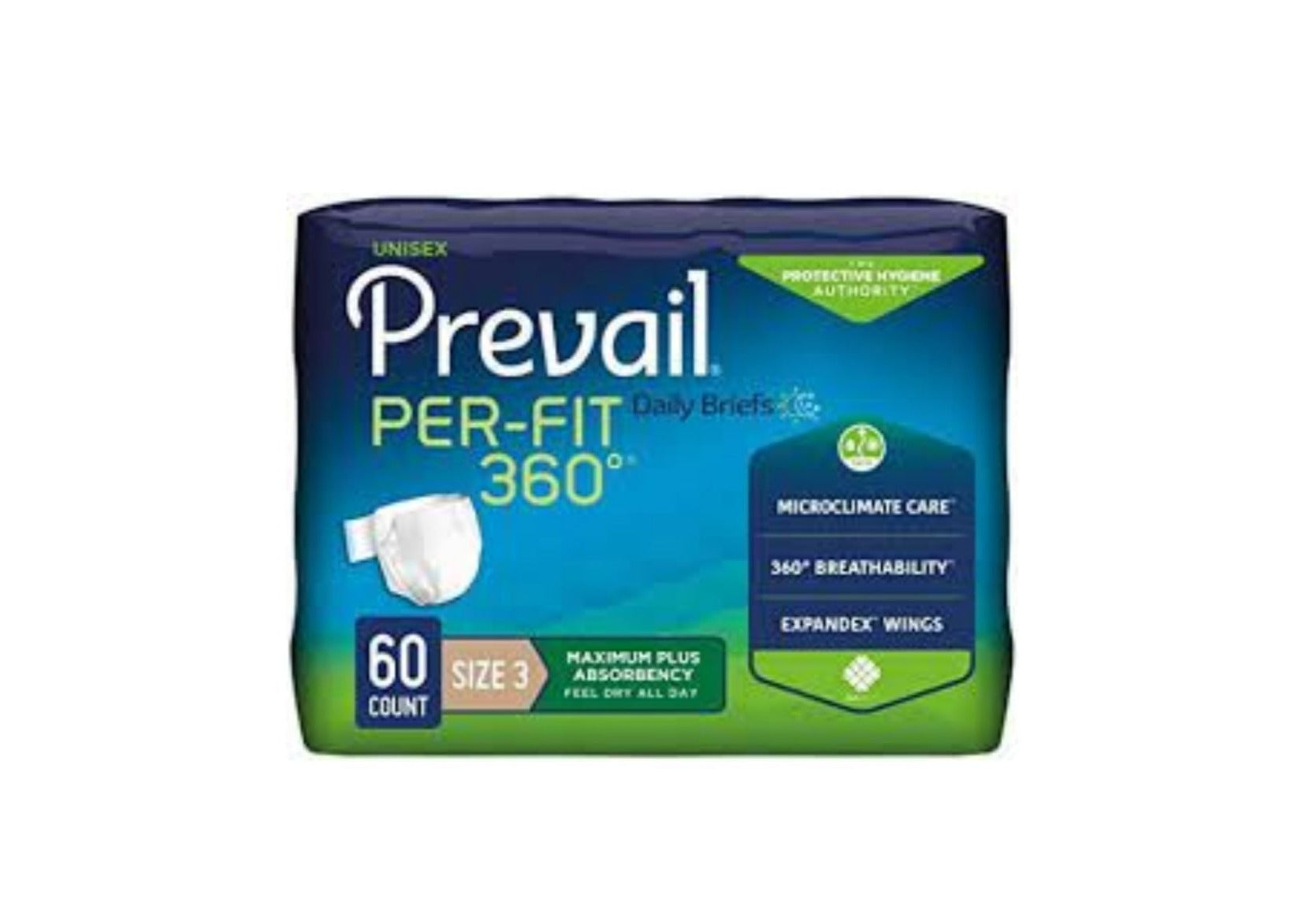 Brief Prevail Per-Fit 360, Size 3 58"-70" 60/Cs