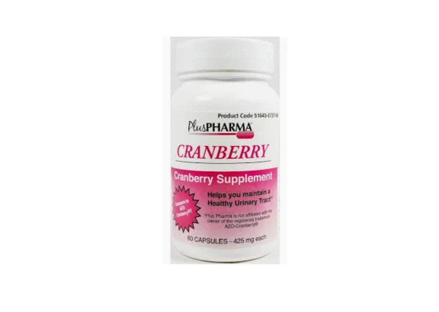 Cranberry Extract 425 MG, 60 Capsules per Bottle