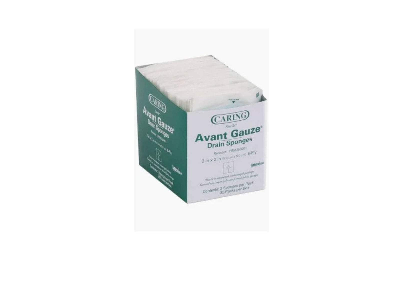 Drain Sponges, Sterile, 2" X 2, 2s, 6-Ply, 35/box