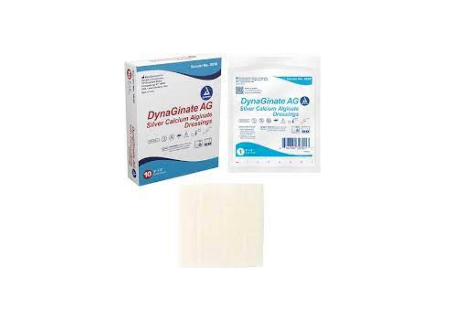 Dressing Calcium Alginate with Silver Dressing 2x2, 10/Box