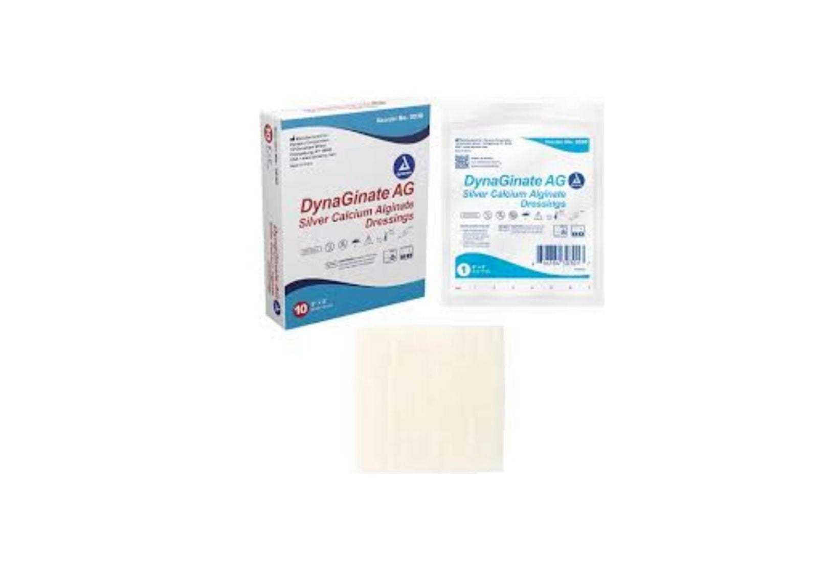Dressing Calcium Alginate with Silver Dressing 4"X5, box/10