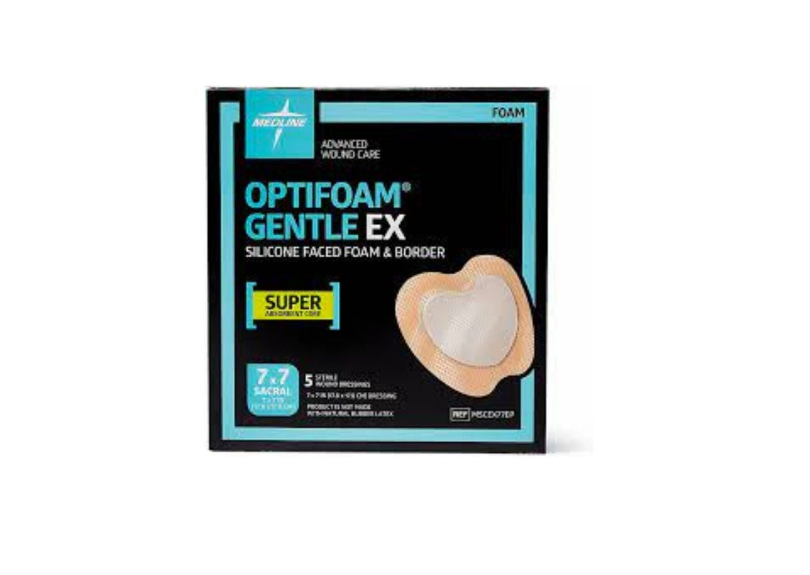 Dressing Optifoam Gentle Foam with Silicone Adhesive Border 7x7 boxx5