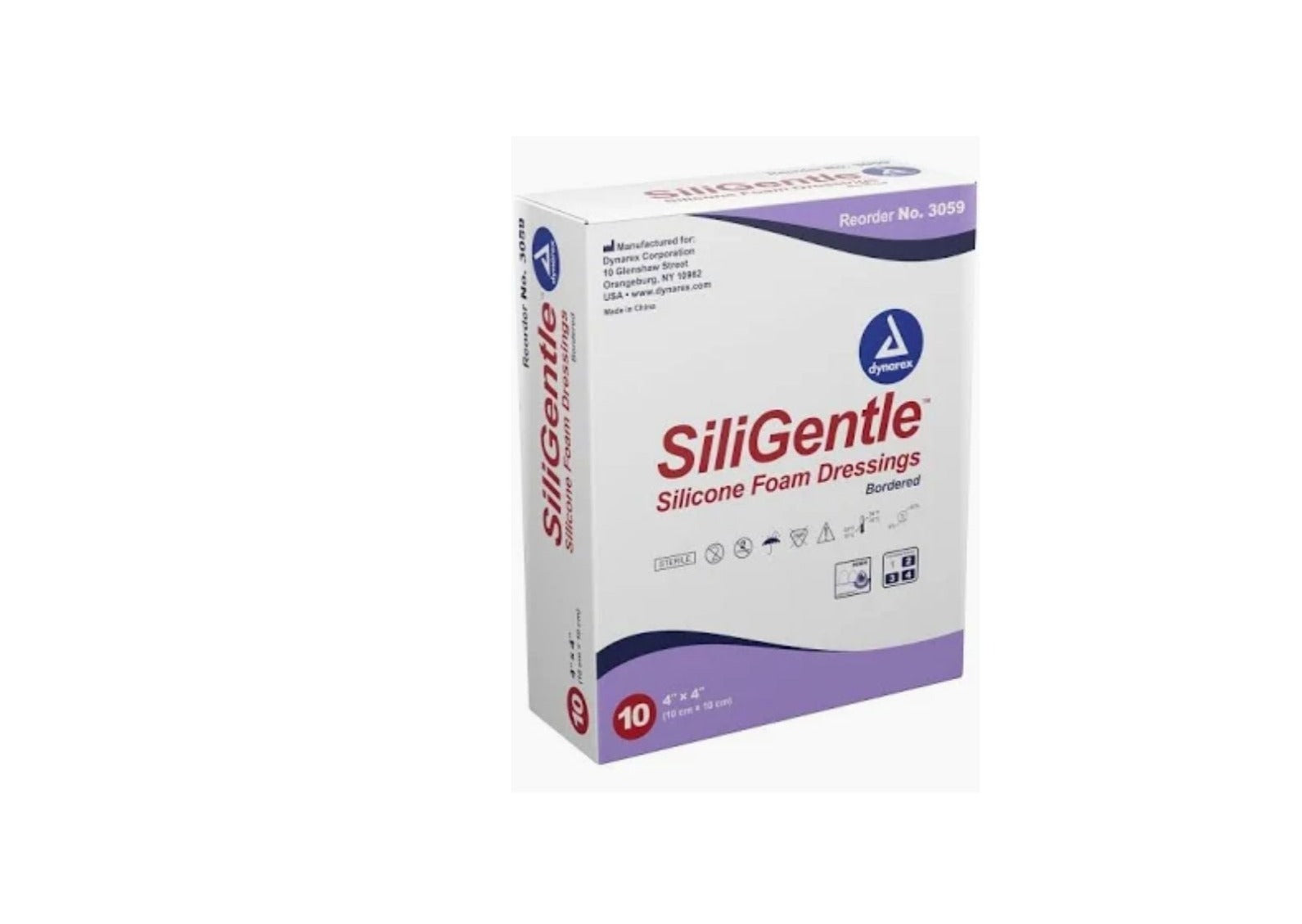 Dressing Silicone Bordered Foam Dressing, (SiliGentle) -2" x 2", 10/Box
