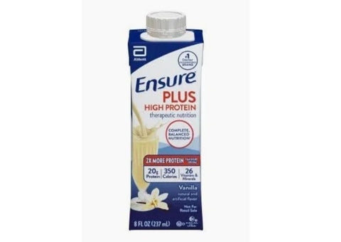 ENSURE PLUS VANILLA, CANS,  8OZ-24/CS ,