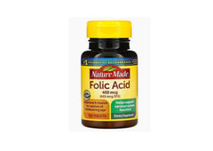 Folic Acid, 400 MCG, 100 Tablets per Bottle