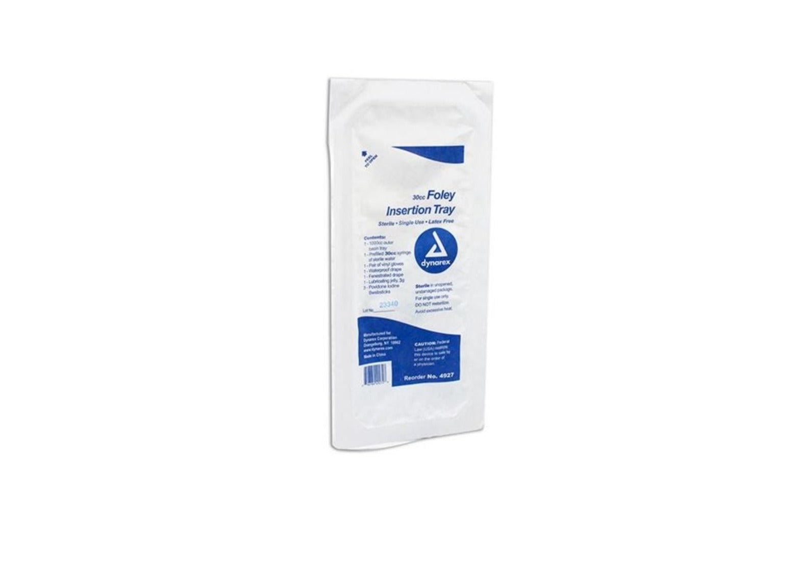 Insertion Tray Foley for 30 CC Catheters, Each