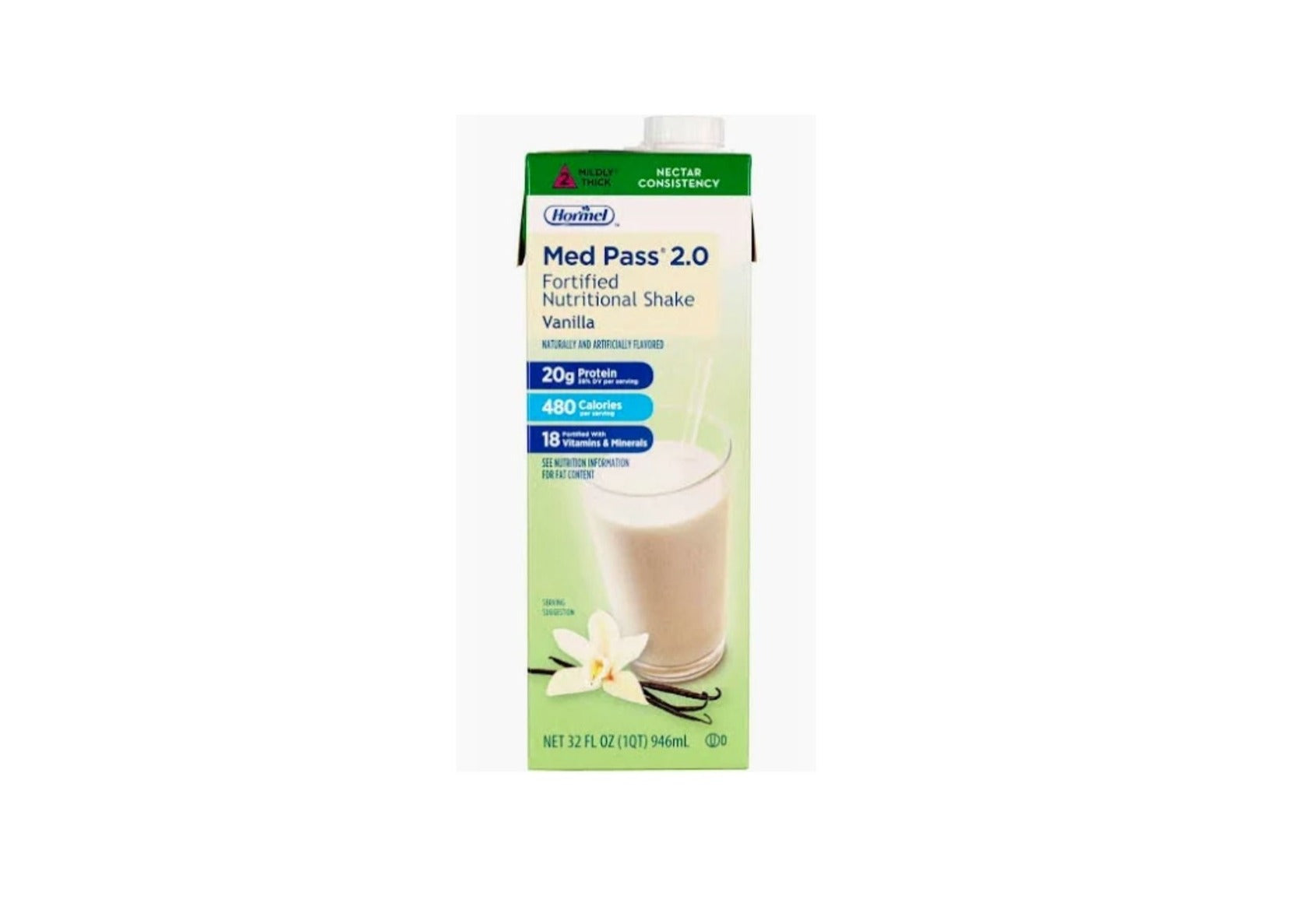 Med Pass® 2.0 Vanilla Flavor Ready to Use 32 oz. Carton