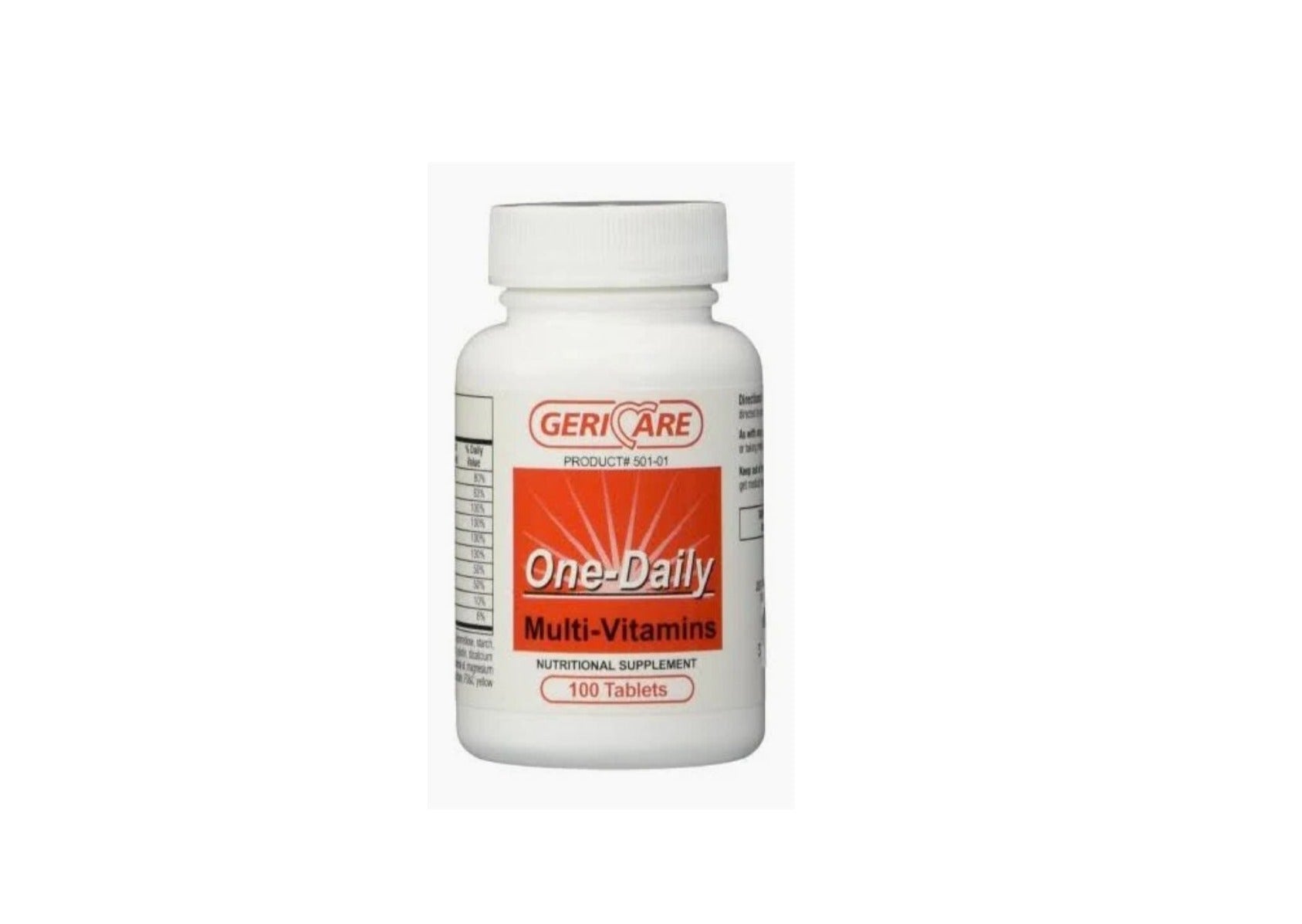 Multivitamins Daily, 100 Tablets per Bottle – Beachwood Medical Supplies