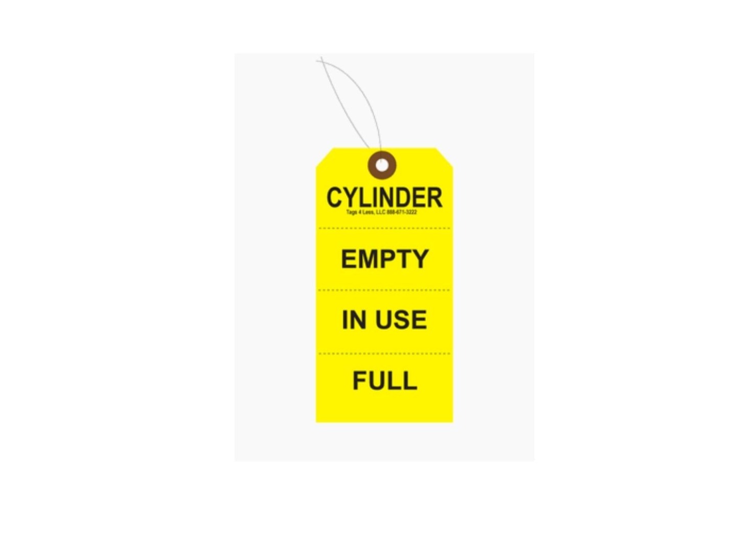 OXYGEN TAG: FULL, EMPTY, IN USE 10/PK – Beachwood Medical Supplies