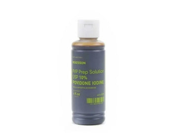 Povidone Iodine 10% Solution, 4 Oz per Bottle