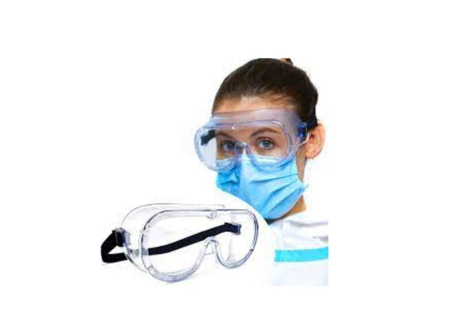 Protective Goggles, Vented, Side, Fluid-Proof, Each
