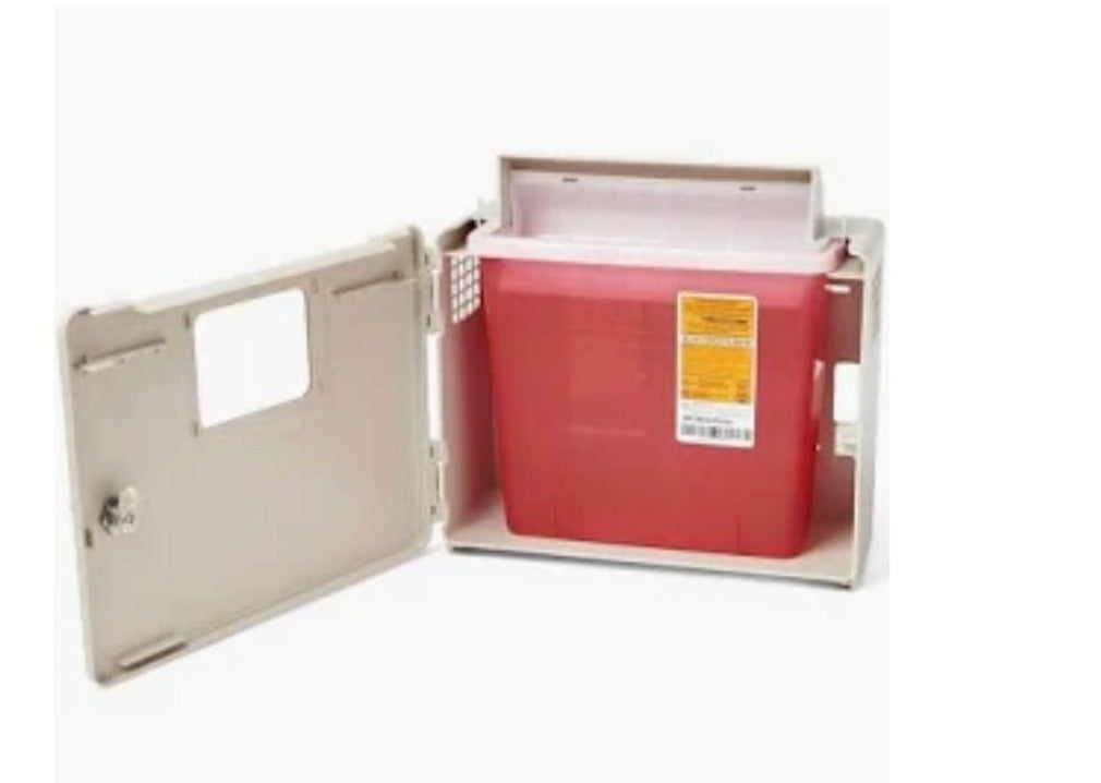 Sharps Container Wall-Mount , 5QT, RED, each