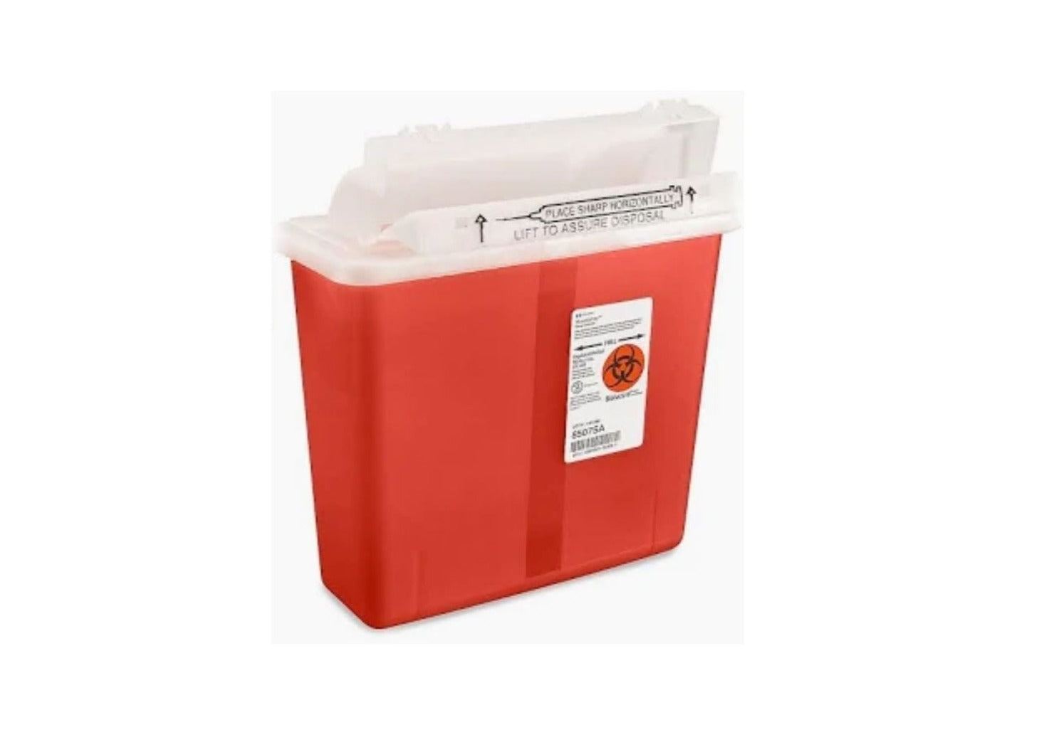 Sharps Container, 5 QT, Red, Mail Box Style, Each