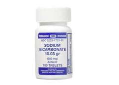 Sodium Bicarbonate 650 MG Antacid, 100 Tablets per Bottle