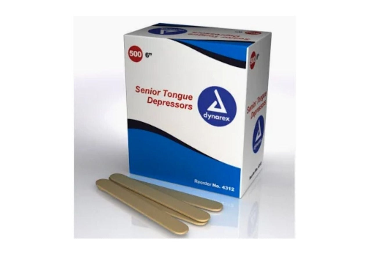 Tongue Blade, Non-Sterile, 6", 500 per Box