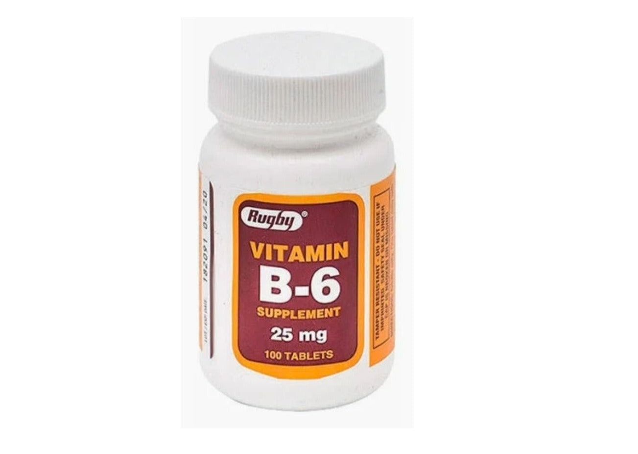 Vitamin B-6 25 MG, 100 Tablets per Bottle