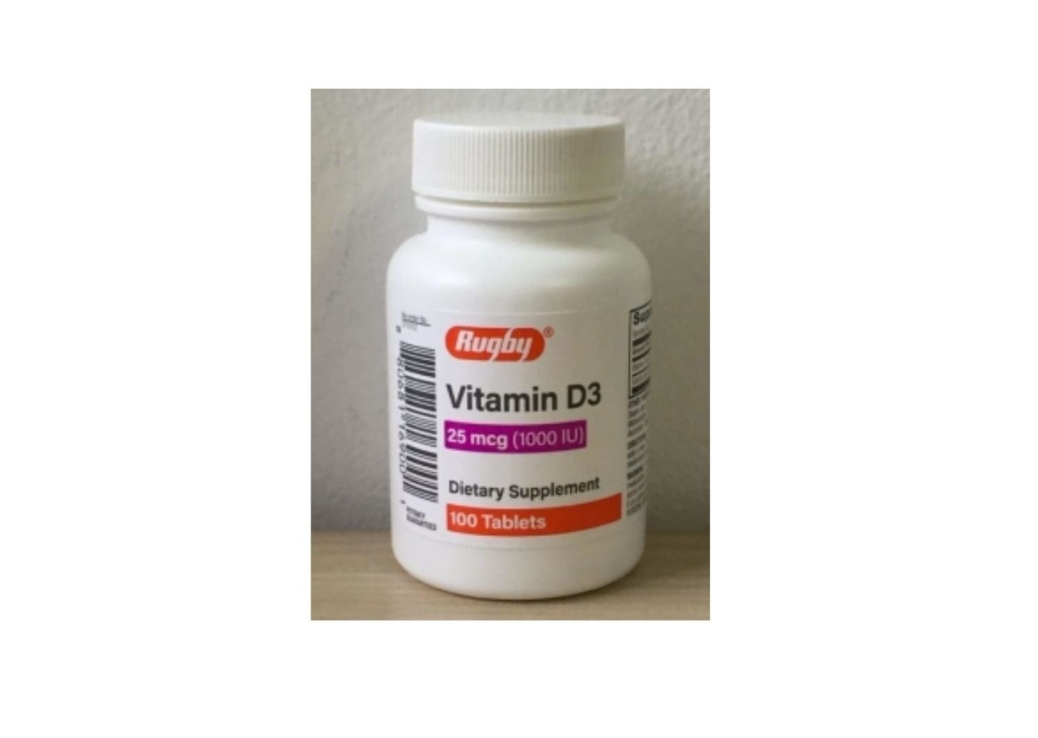 Vitamin D3, 1000 IU, 100 Tablets /Bottle