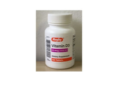 Vitamin D3, 1000 IU, 100 Tablets /Bottle