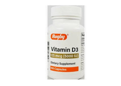 Vitamin D3, 5000 IU (125mcg), 100 Capsules