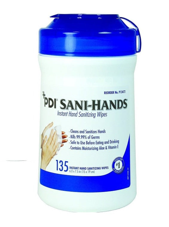Sani-Hands Alcohol Wipes, 135/Canister